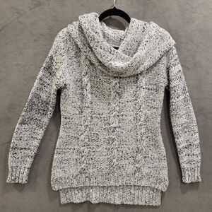 Market Spruce Cable Knit Cowl Neck Sweater Women Small Fisherman Warm Cozy Comfy